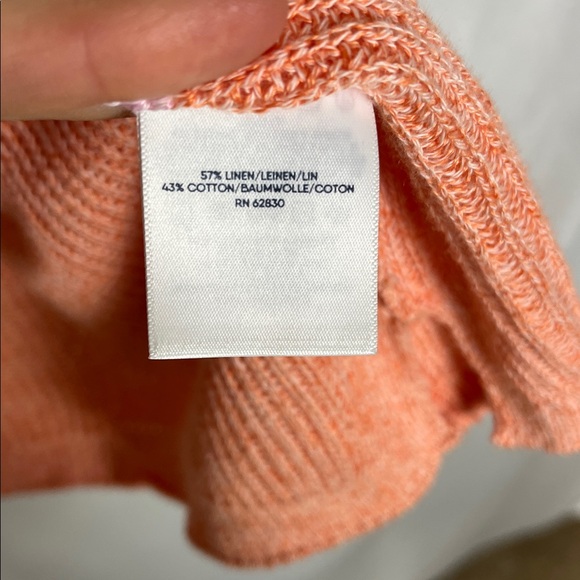 Lands' End Pastel Multicolored Linen Cotton Blend Knit Cardigan - Picture 5 of 7